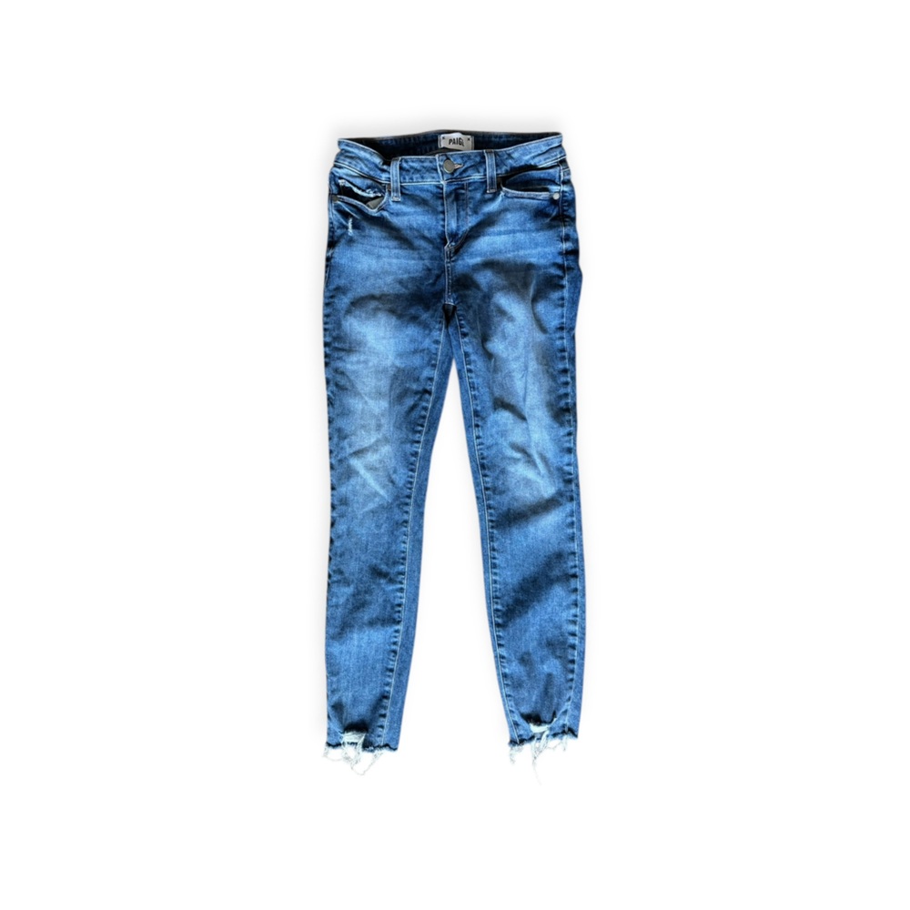PAIGE Jean Verdugo Ankle jeans denim frayed ankle Sz 26